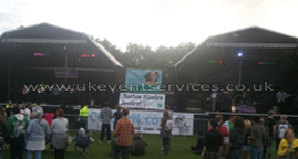 double covered stage hire for music festival event